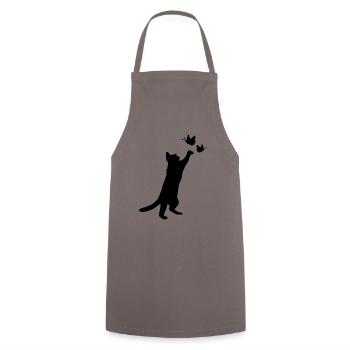 cat kitten playing cat cute cat baby cat - Cooking Apron - grey - Front - AI Model Male 185 dark (185cm)
