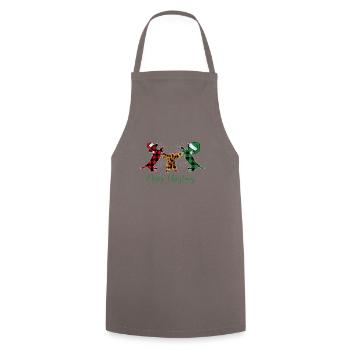 Joyeux teckel de Noël - Tablier de cuisine - gris - Devant - AI Model Male 185 dark (185cm)