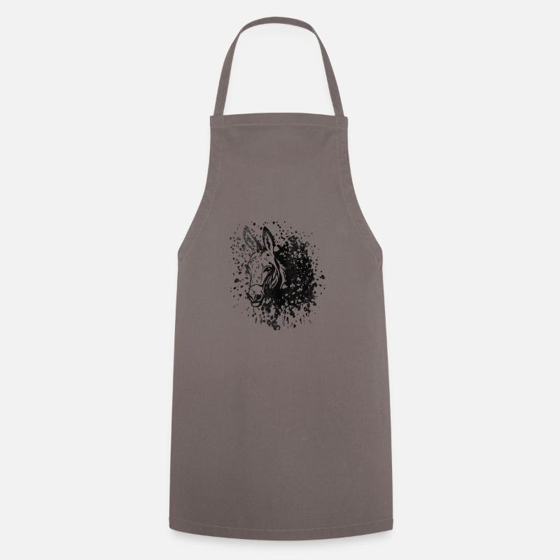 Donkey ink stain - Cooking Apron - grey