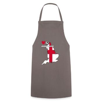 I Love Soccer England - Cooking Apron - grey - Front - AI Model Male 185 dark (185cm)