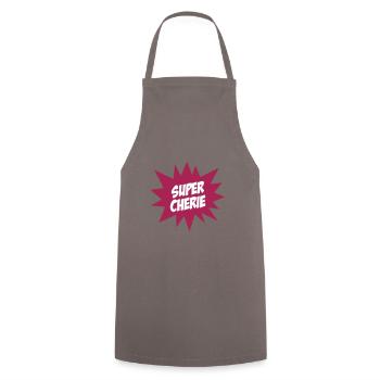 Super Chérie - Tablier de cuisine - gris - Devant - AI Model Male 185 dark (185cm)
