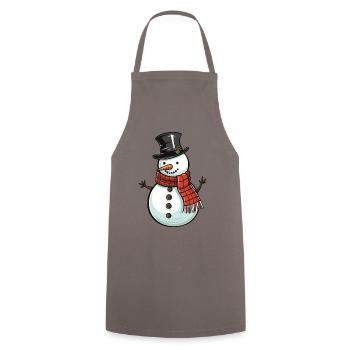 Bonhomme de neige Hiver Neige - Tablier de cuisine - gris - Devant - AI Model Male 185 dark (185cm)