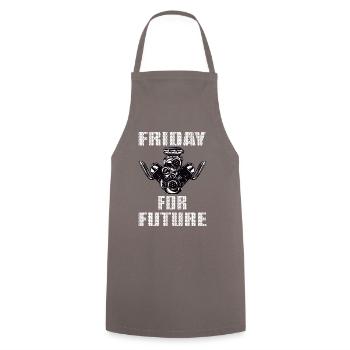 V8 Friday for Future - Cooking Apron - grey - Front - AI Model Male 185 dark (185cm)