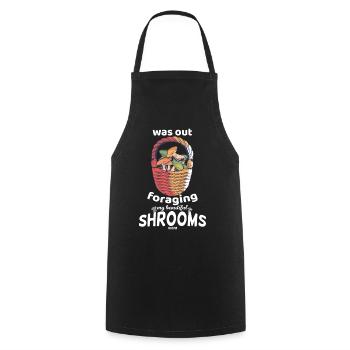 ich war Pilze sammeln fürs Abendessen - Kochschürze - Schwarz - Vorne - AI Model Male 185 dark (185cm)