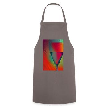 Kaleidoskop Glasdesign - Kochschürze - Grau - Vorne - AI Model Male 185 dark (185cm)