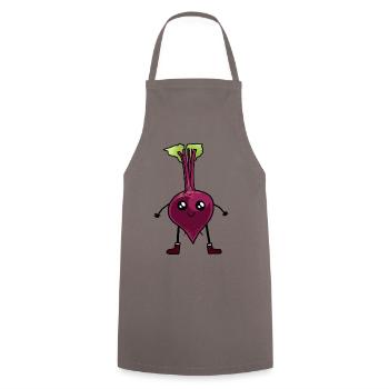 beetroot, vegetables, vitamins, harvest, garden, organic - Cooking Apron - grey - Front - AI Model Male 185 dark (185cm)