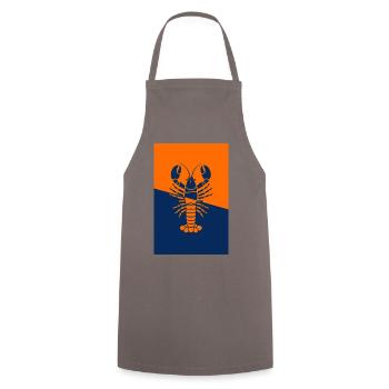 Poster Lobster orange blau - Kochschürze - Grau - Vorne - AI Model Male 185 dark (185cm)