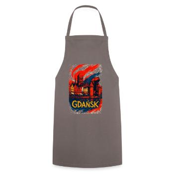 Gdansk Gdańsk City Poland Polska Patriot Gift - Cooking Apron - grey - Front - AI Model Male 185 dark (185cm)