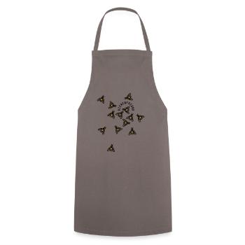 Bienen - Kochschürze - Grau - Vorne - AI Model Male 185 dark (185cm)