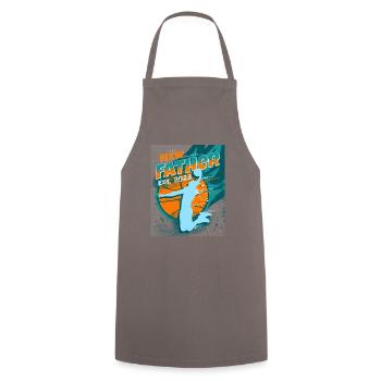 Expectant Father Basketball Papa 2023 New Father - Cooking Apron - grey - Front - AI Model Male 185 dark (185cm)