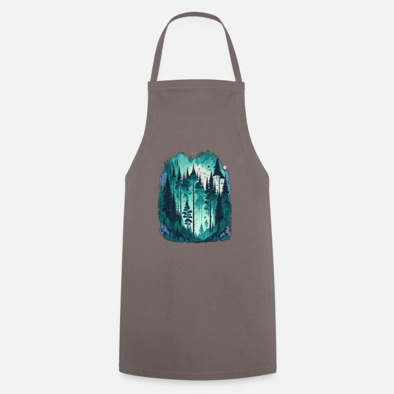 Pine forest - Cooking Apron - grey