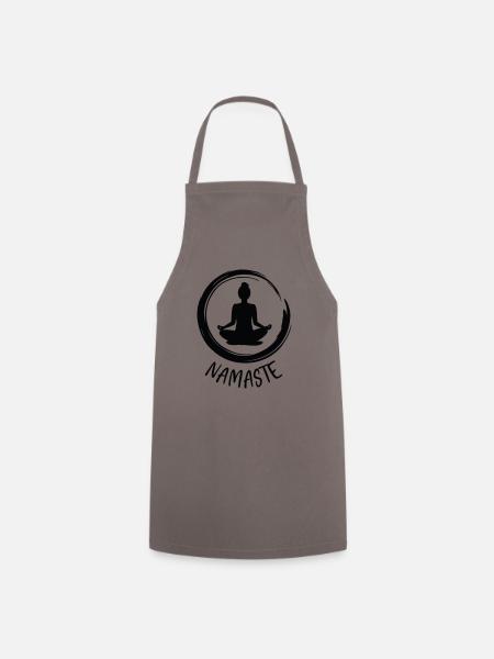 Yoga / Namaste - Kochschürze - Grau