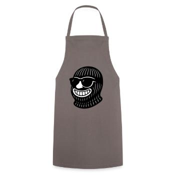 Bandit Gangster Skimaske - Kochschürze - Grau - Vorne - AI Model Male 185 dark (185cm)