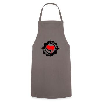 ANTIFA - Cooking Apron - grey - Front - AI Model Male 185 dark (185cm)