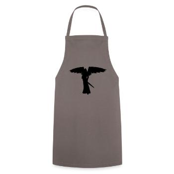 Winged shadow - Cooking Apron - grey - Front - AI Model Male 185 dark (185cm)
