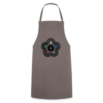 Magic: The Gathering Cinq Symboles De La Magie - Tablier de cuisine - gris - Devant - AI Model Male 185 dark (185cm)