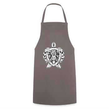Sea Turtle Turtle Turtle Shirt - Cooking Apron - grey - Front - AI Model Male 185 dark (185cm)