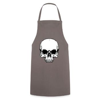 Demi tête de crâne - Tablier de cuisine - gris - Devant - AI Model Male 185 dark (185cm)