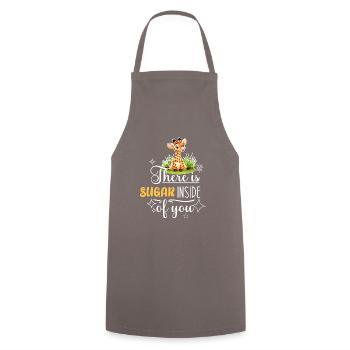 Girafe Sugar Sweet Saying Fille Garçon Bébé Sort - Tablier de cuisine - gris - Devant - AI Model Male 185 dark (185cm)