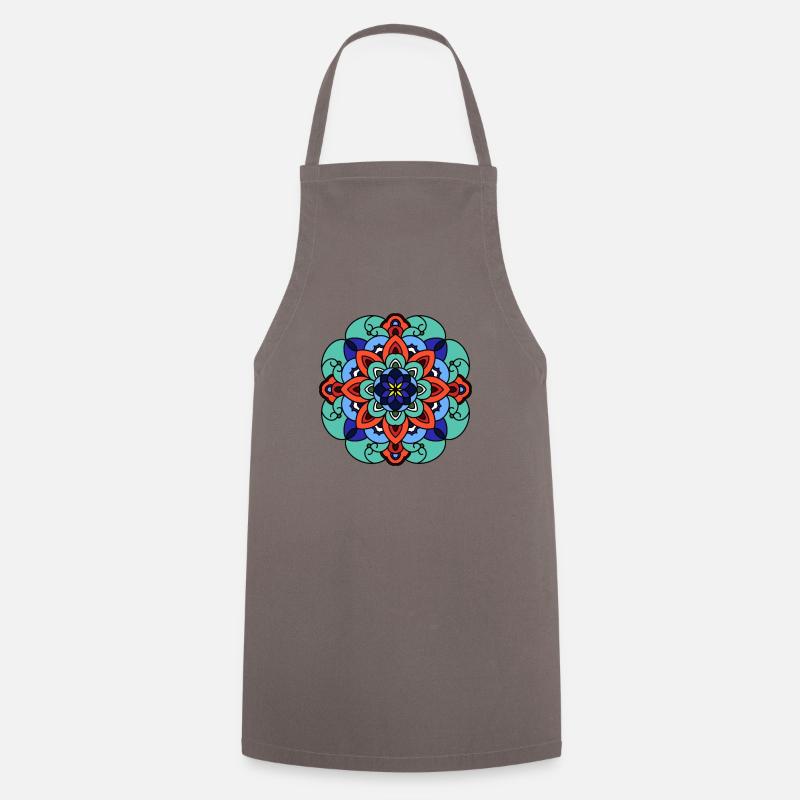 mandala traditionnel de style coréen - Tablier de cuisine - gris