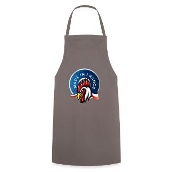 MADE IN FRANCE - Tablier de cuisine - gris - Devant - AI Model Male 185 dark (185cm)