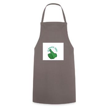 THE GREEN THUMB 1 - Cooking Apron - grey - Front - AI Model Male 185 dark (185cm)