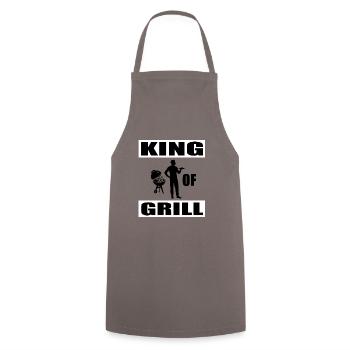 BBQ - Kochschürze - Grau - Vorne - AI Model Male 185 dark (185cm)