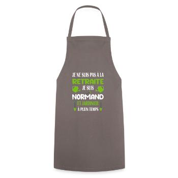 T-shirt normand jardinier retraité humour homme - Tablier de cuisine - gris - Devant - AI Model Male 185 dark (185cm)