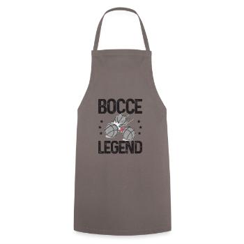 Légende de la pétanque disant boule de pétanque avec Jack Bocci - Tablier de cuisine - gris - Devant - AI Model Male 185 dark (185cm)