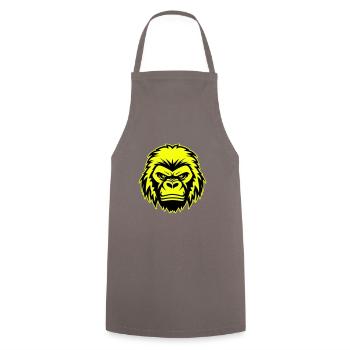 Gorilla Head Portrait Icon - Cooking Apron - grey - Front - AI Model Male 185 dark (185cm)