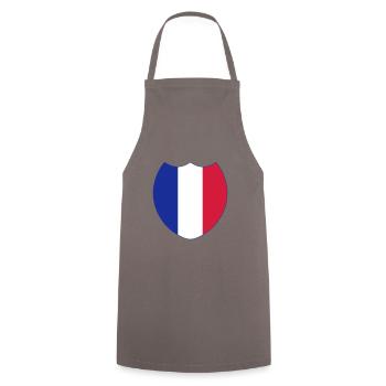 France - French- Frenchie - Cooking Apron - grey - Front - AI Model Male 185 dark (185cm)