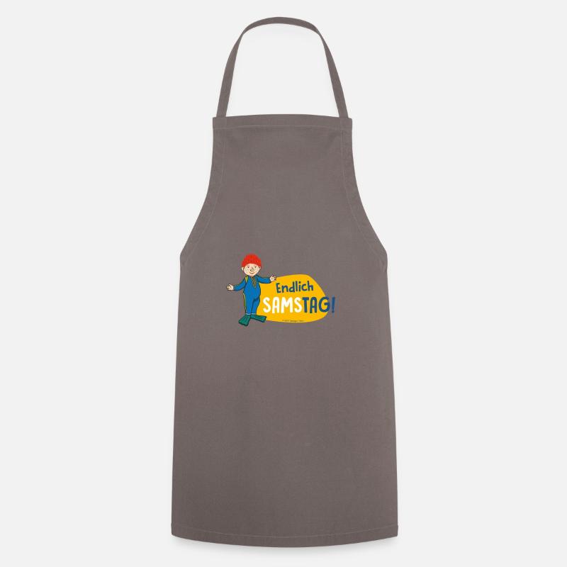 Le Grumeau Endlich Samstag! - Tablier de cuisine - gris