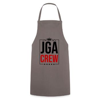 Junggesellen Abschied Jga Crew Spruch - Kochschürze - Grau - Vorne - AI Model Male 185 dark (185cm)