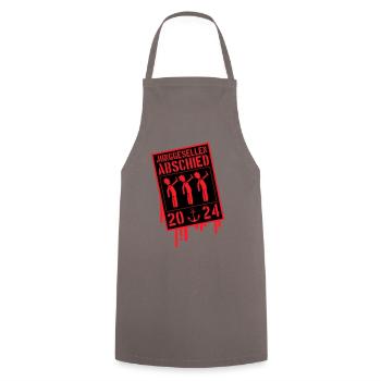 Bachelor party 2024 - Cooking Apron - grey - Front - AI Model Male 185 dark (185cm)