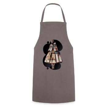Lady Barby - Cooking Apron - grey - Front - AI Model Male 185 dark (185cm)