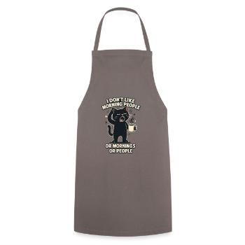 I Hate Morning People And Mornings And People - Cooking Apron - grey - Front - AI Model Male 185 dark (185cm)