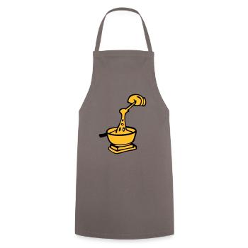 cheese cook Swiss culinary specialty fondue - Cooking Apron - grey - Front - AI Model Male 185 dark (185cm)