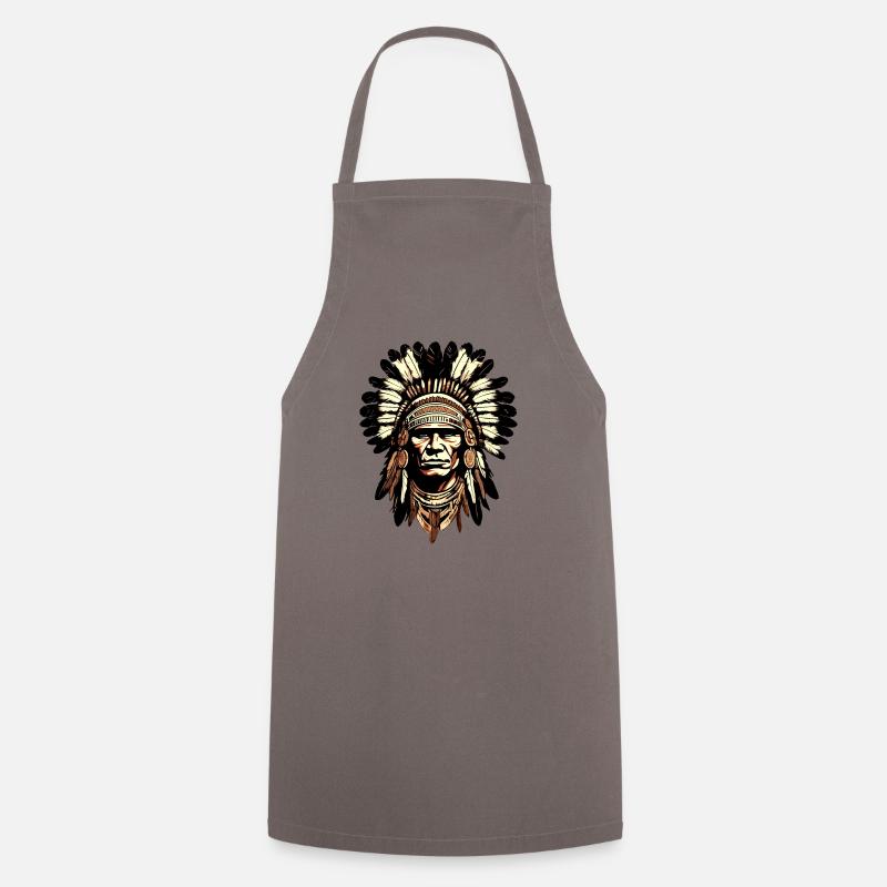 Actek Apache Indien - Tablier de cuisine - gris