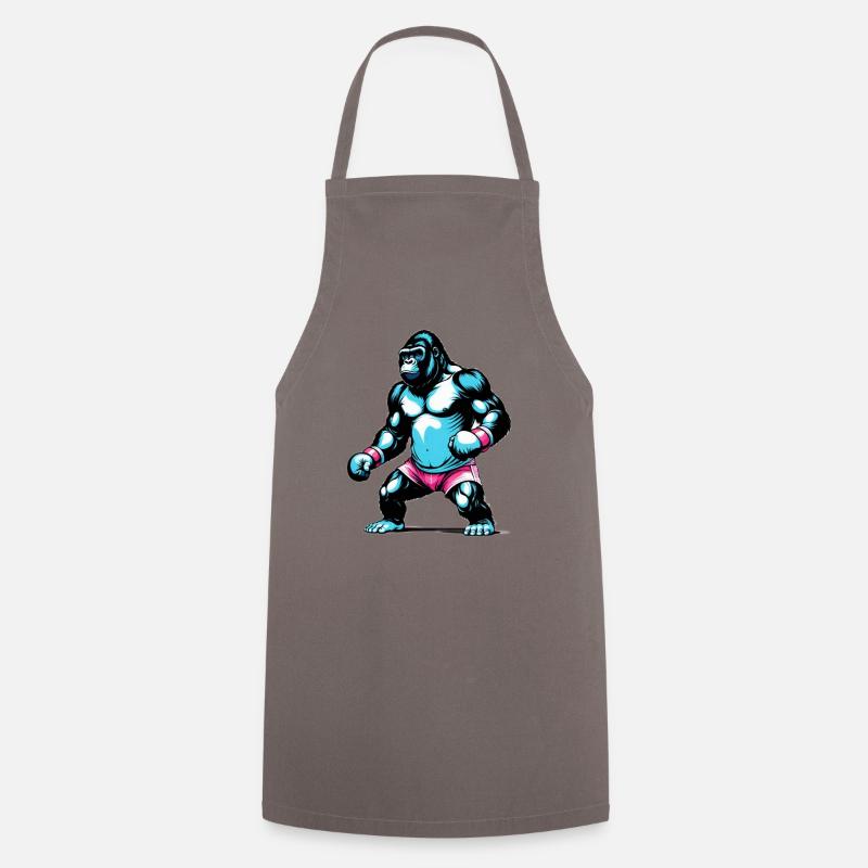 Gorilla Boxer Boxing - Cooking Apron - grey