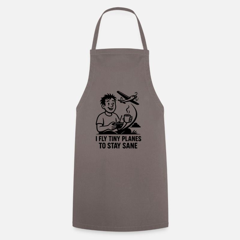 0006 Restez sain d’ - Tablier de cuisine - gris
