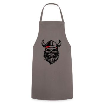Crâne Viking - Tablier de cuisine - gris - Devant - AI Model Male 185 dark (185cm)