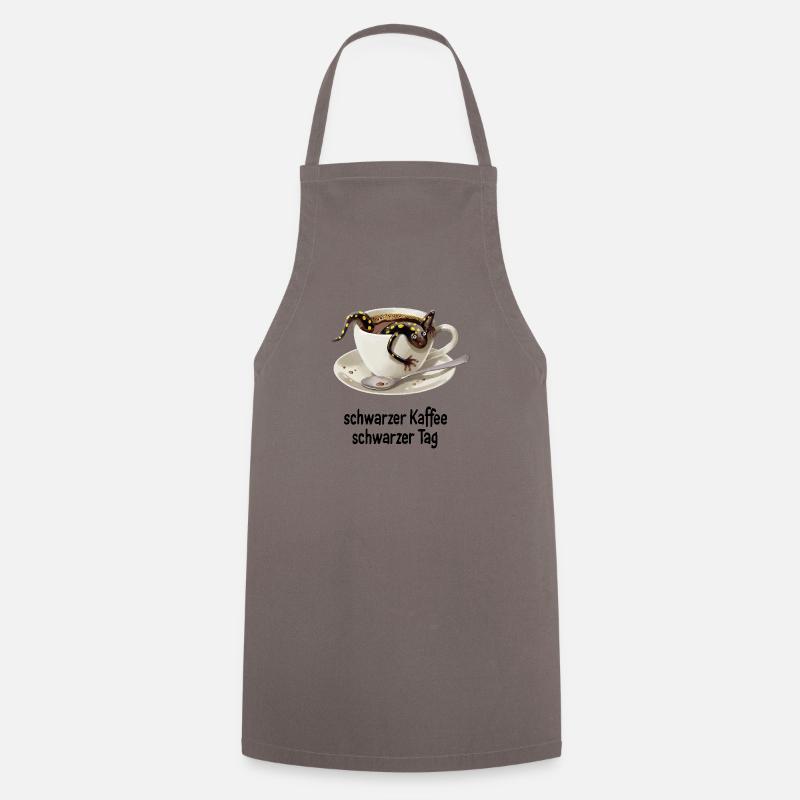 Coffee Salamander 2 - Cooking Apron - grey