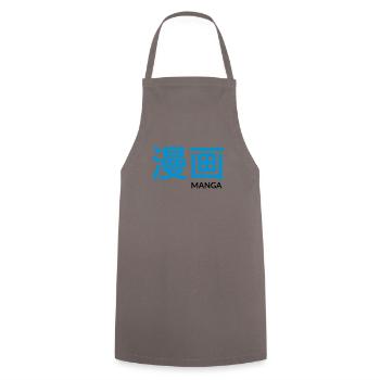 MANGA - Cooking Apron - grey - Front - AI Model Male 185 dark (185cm)