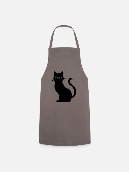 Katze - Kochschürze - Grau
