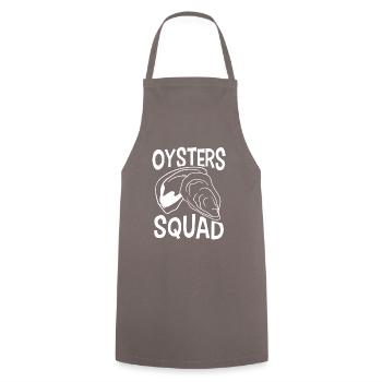 Oysters Squad Seafood Nature Fish Chef - Tablier de cuisine - gris - Devant - AI Model Male 185 dark (185cm)