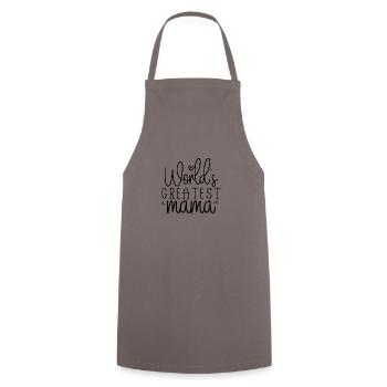 World's Greatest Mama - Cooking Apron - grey - Front - AI Model Male 185 dark (185cm)