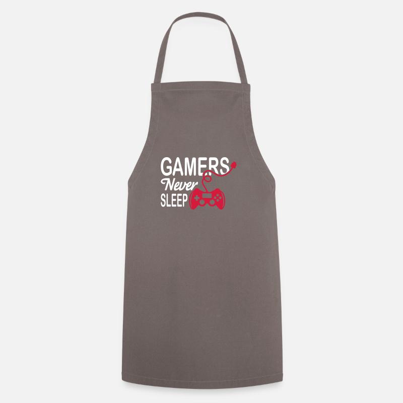 Gamers Never Sleep - Cooking Apron - grey