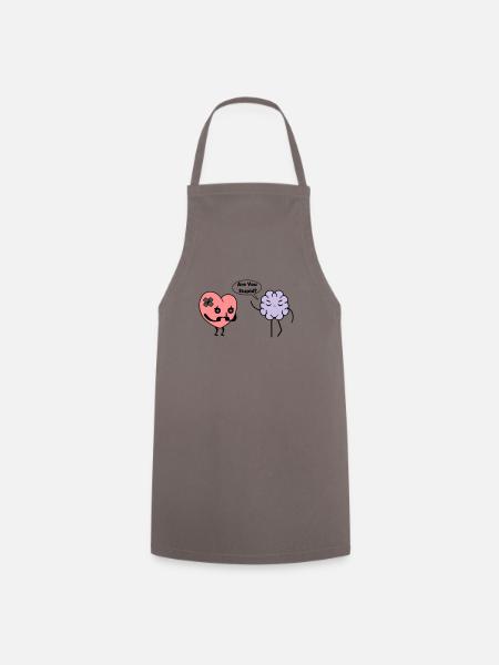 Learn Heart - Cooking Apron - grey