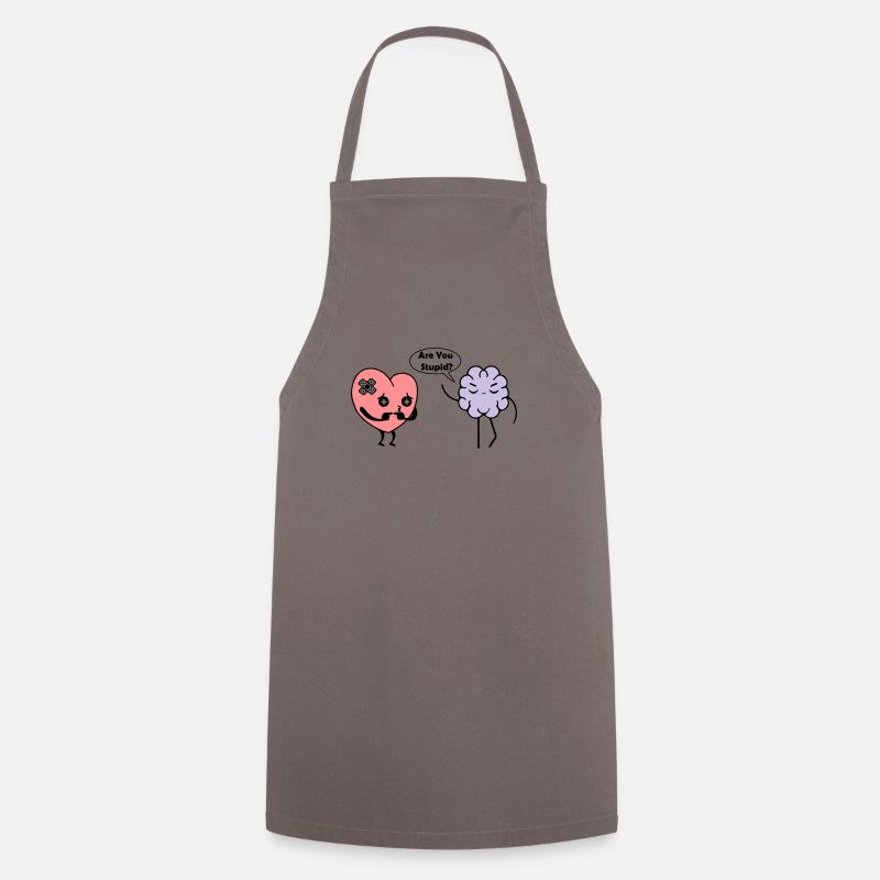 Learn Heart - Cooking Apron - grey