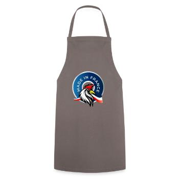 MADE IN FRANCE - Tablier de cuisine - gris - Devant - AI Model Male 185 dark (185cm)